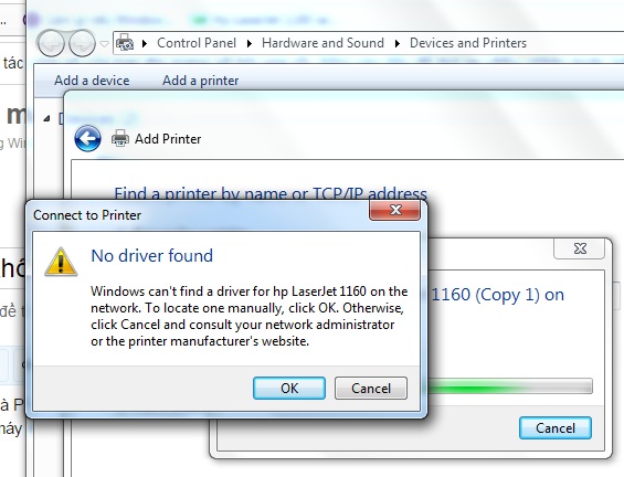 LỖI MÁY IN KHÔNG KẾT NỐI
